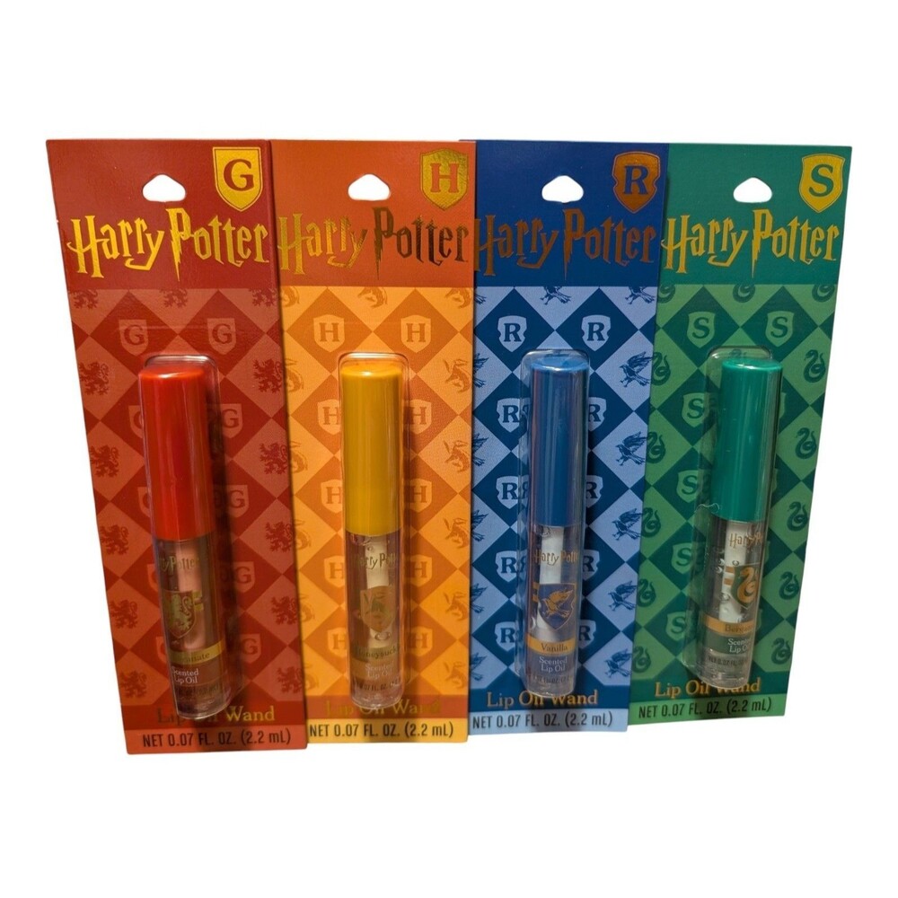 Harry Potter Hogwarts House Lip Oil Wand Set: Gryffindor, Hufflepuff, Ravenclaw